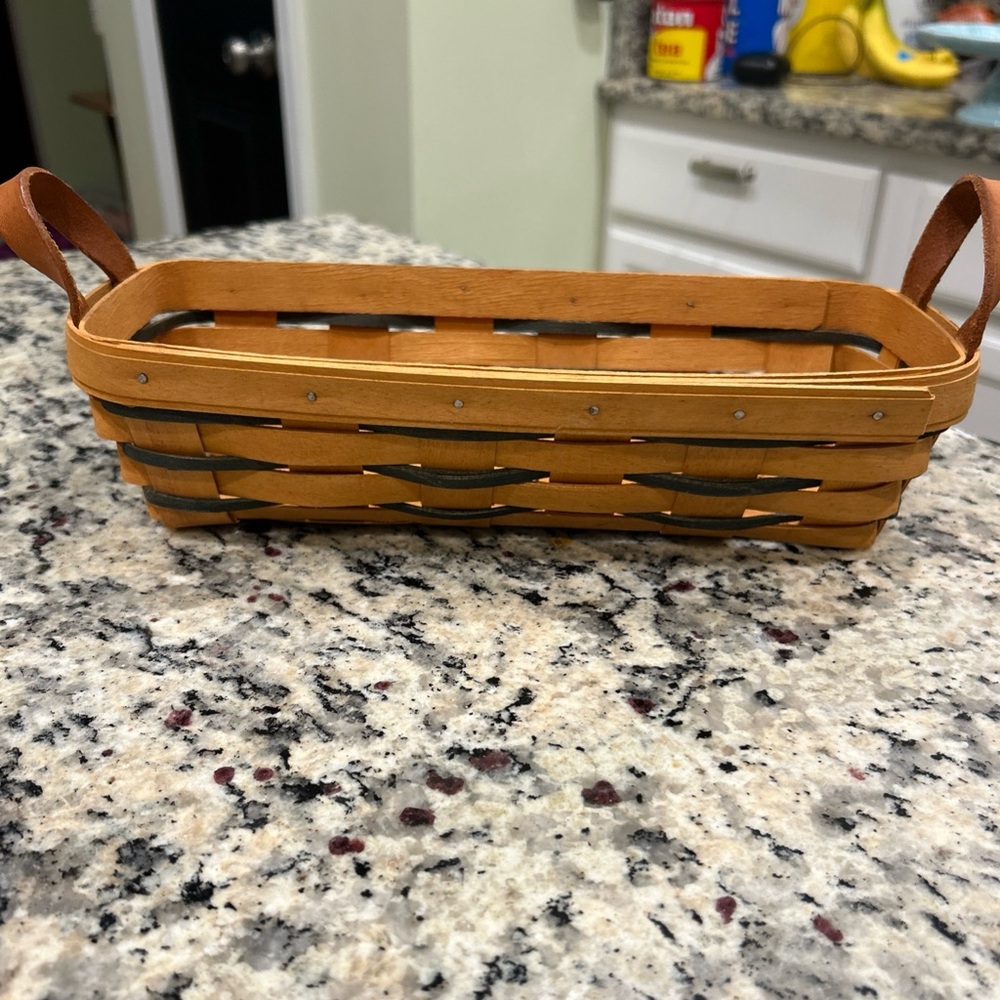 Longaberger heartland Woven Cracker Basket. Signed 1999 and stamped.